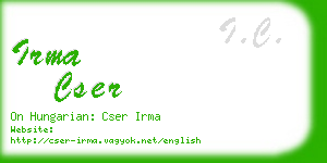 irma cser business card
